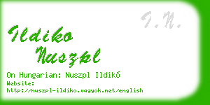 ildiko nuszpl business card